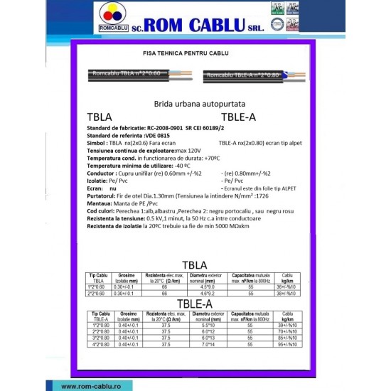 Cable Telephone Exterior TBLA , TBLE-A